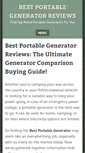 Mobile Screenshot of bestportablegeneratorratings.com