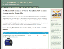 Tablet Screenshot of bestportablegeneratorratings.com